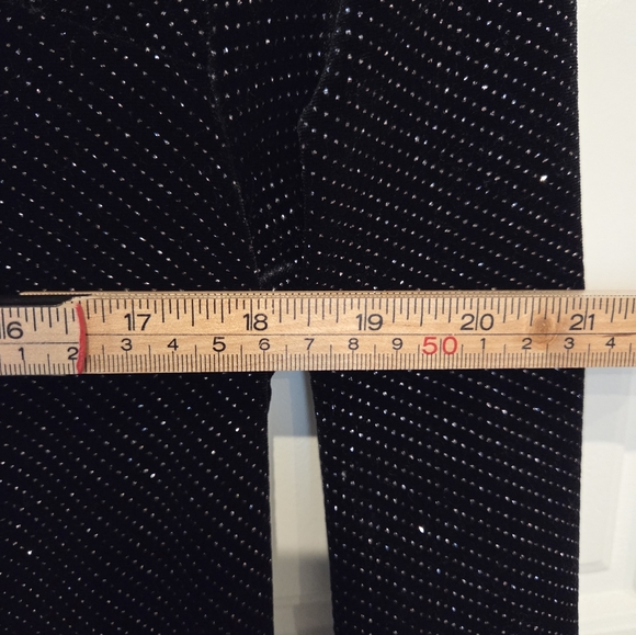 Eloquii black Strong Shoulder Velvet Jumpsuit glitter SIZE 14 NWT - Picture 13 of 15